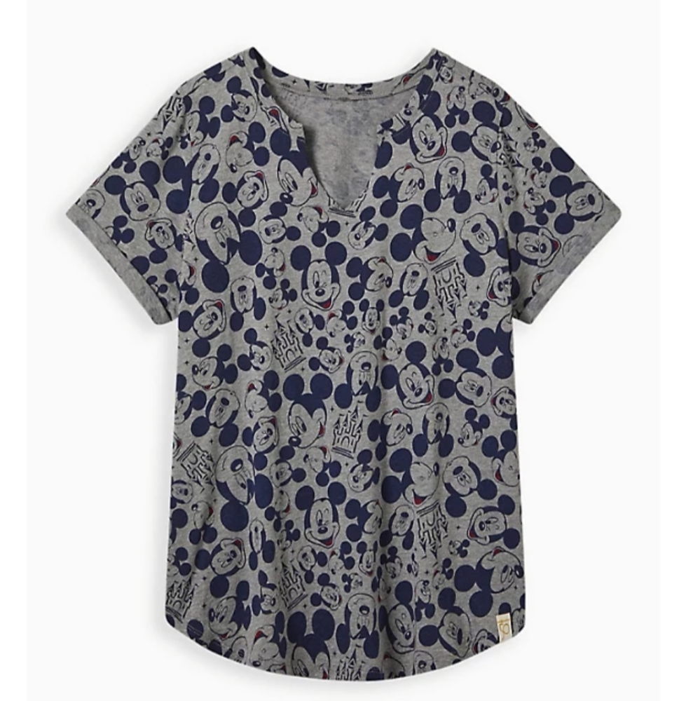 Torrid Walt Disney World Mickey Mouse Clip Neck T-Shirt